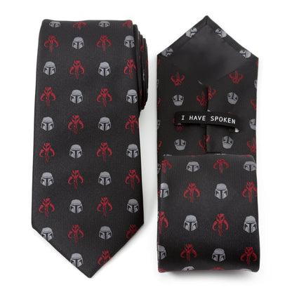 Star Wars Mandalorian & Mythosaur Big & Tall Red Black Tie