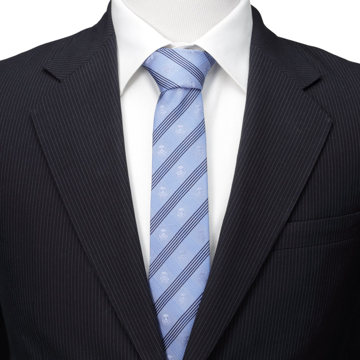 Star Wars Stormtrooper Blue Plaid Tie