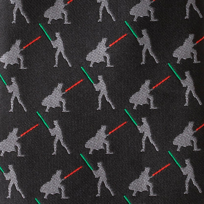 Star Wars Darth Vader and Luke Skywalker LIGHTSABER Battle Black Tie