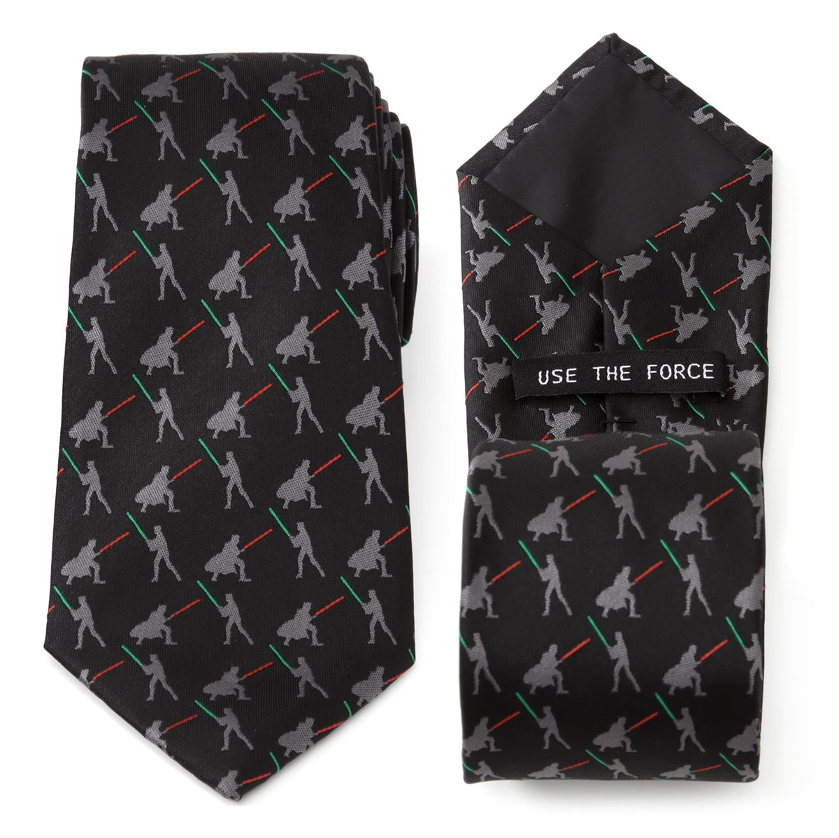 Star Wars Darth Vader and Luke Skywalker LIGHTSABER Battle Black Tie