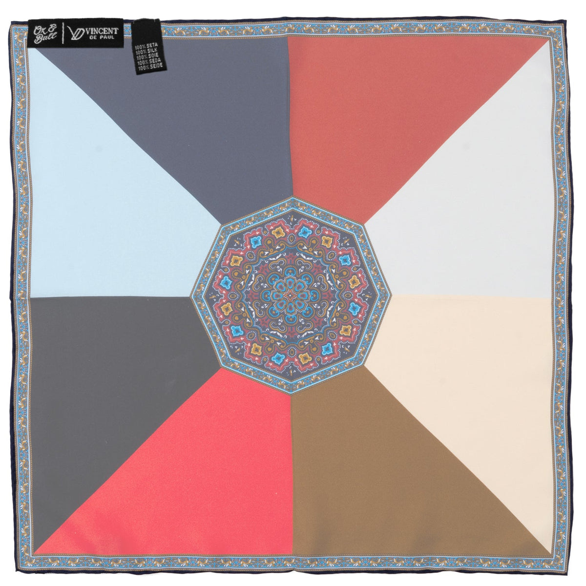 "The Joseph" Multi-Colored Paisley Pocket Square - A Vincent De Paul Collaboration