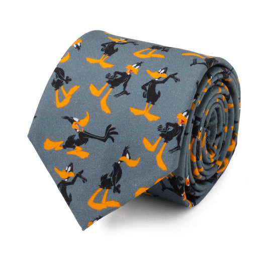 Looney Tunes Daffy Duck Grey Men's Tie