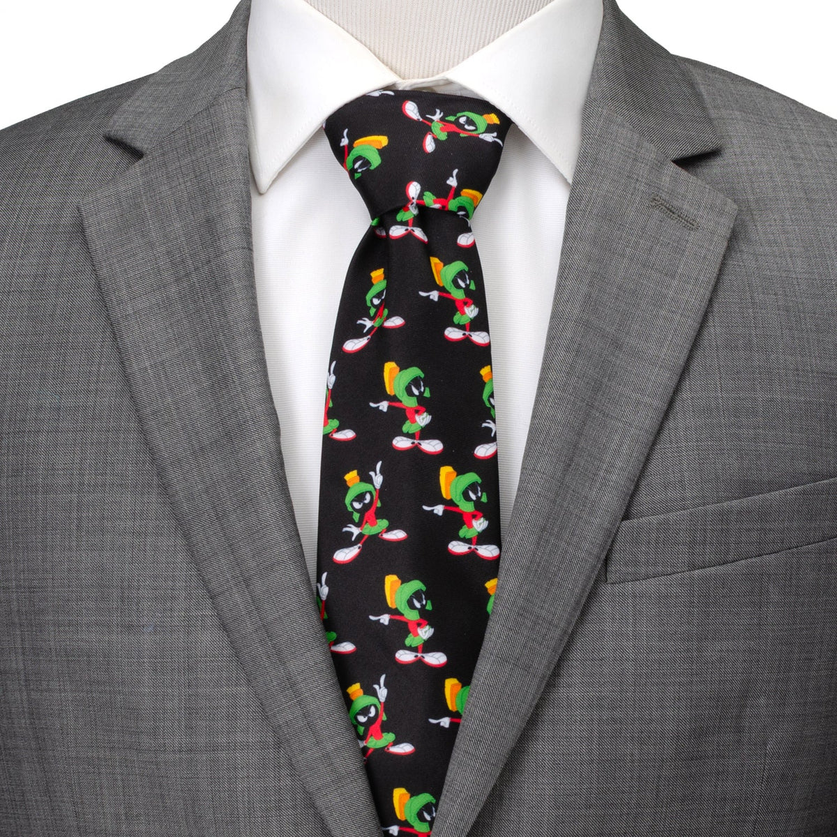 Looney Tunes Marvin the Martian Black Men's Tie
