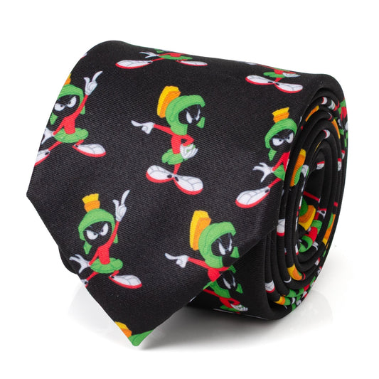 Looney Tunes Marvin the Martian Black Men's Tie